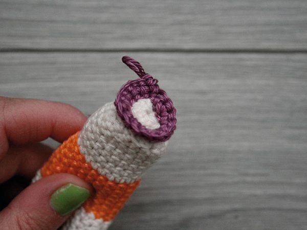 Medusa crochet doll pattern step 4