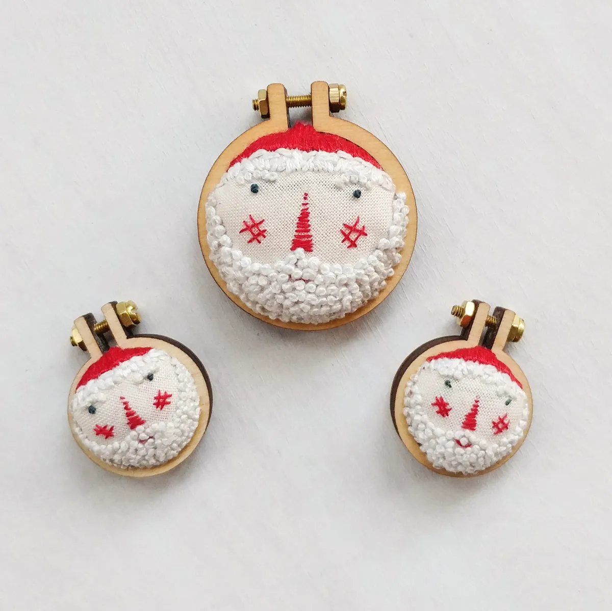 Mini Santa embroidery designs final three