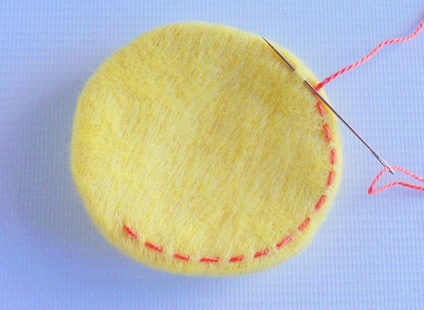 Needle felting tutorial Mini teacup pincushion step 8