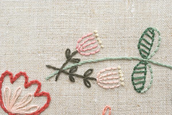 Palentine’s banner embroidery design step 3
