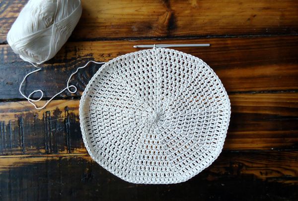 Reusable crochet bag pattern step 2..