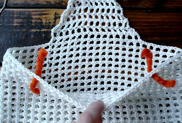 Reusable crochet bag pattern step 6