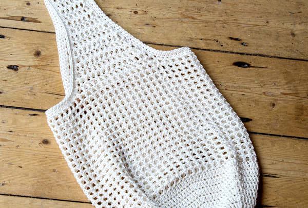 Reusable crochet bag pattern step 9
