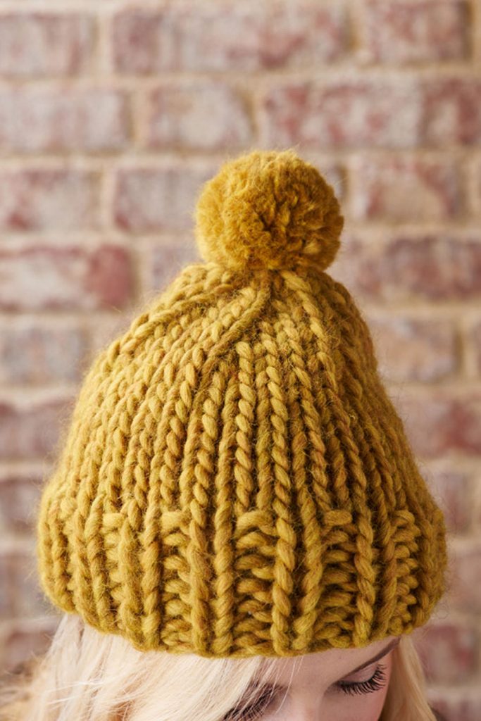 beanie knitting pattern finished hat