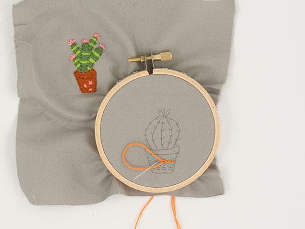 cactus embroidery step 44