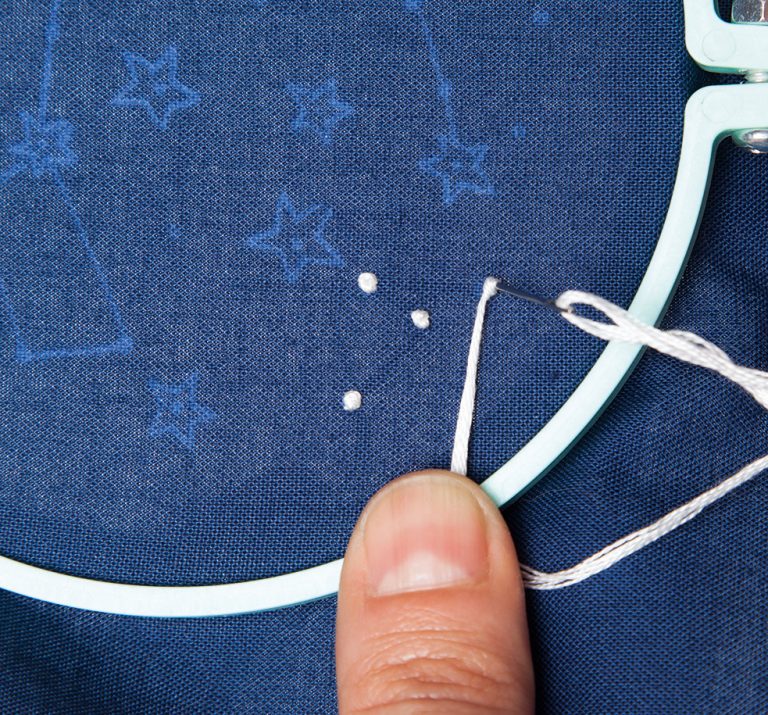 constellation embroidery step 2