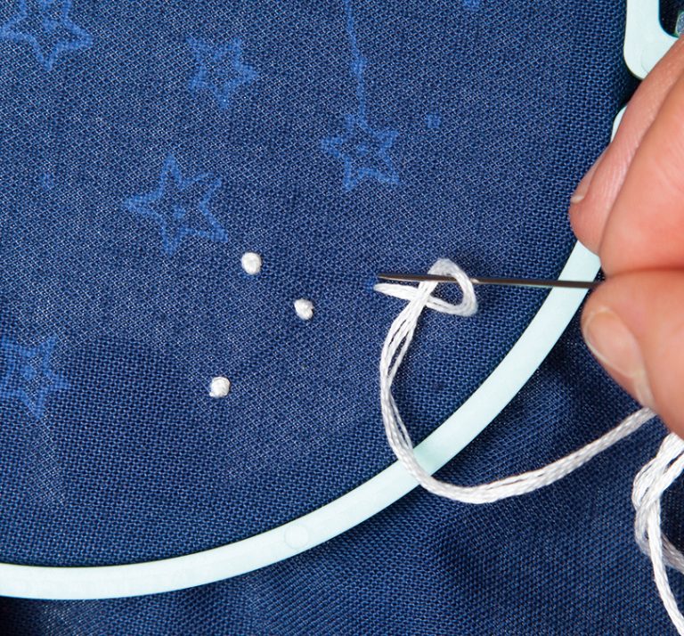 constellation embroidery step 3