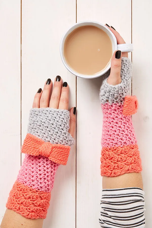 crochet wrist warmers