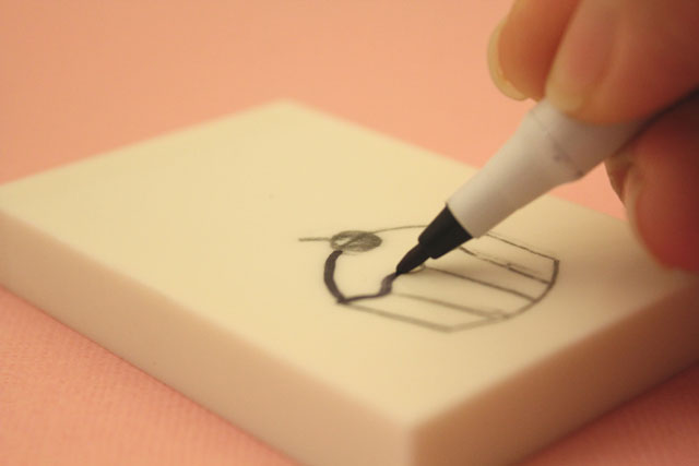 how to make a rubber stamp step 6