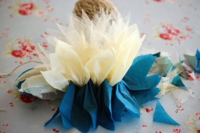 how to make tulle flowers step 9