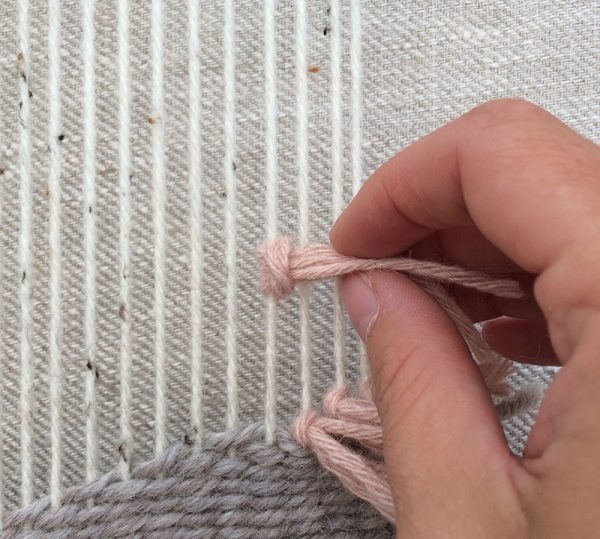 woven wall hanging DIY loom step 8
