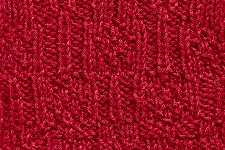 Moss stitch knitting, Chequerboard