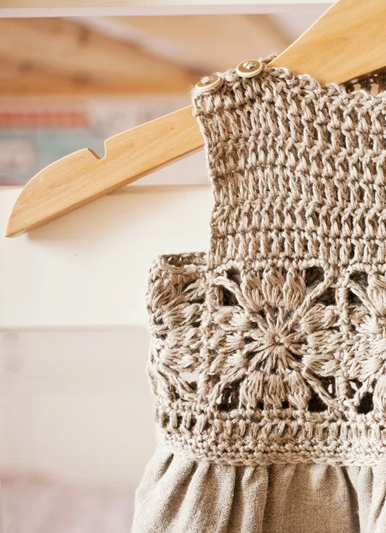 Granny square crochet dress