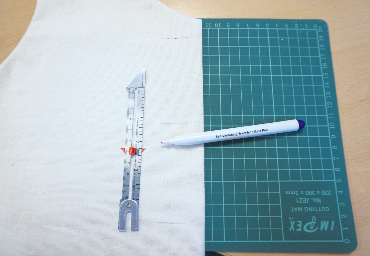 How to sew buttonholes step 2