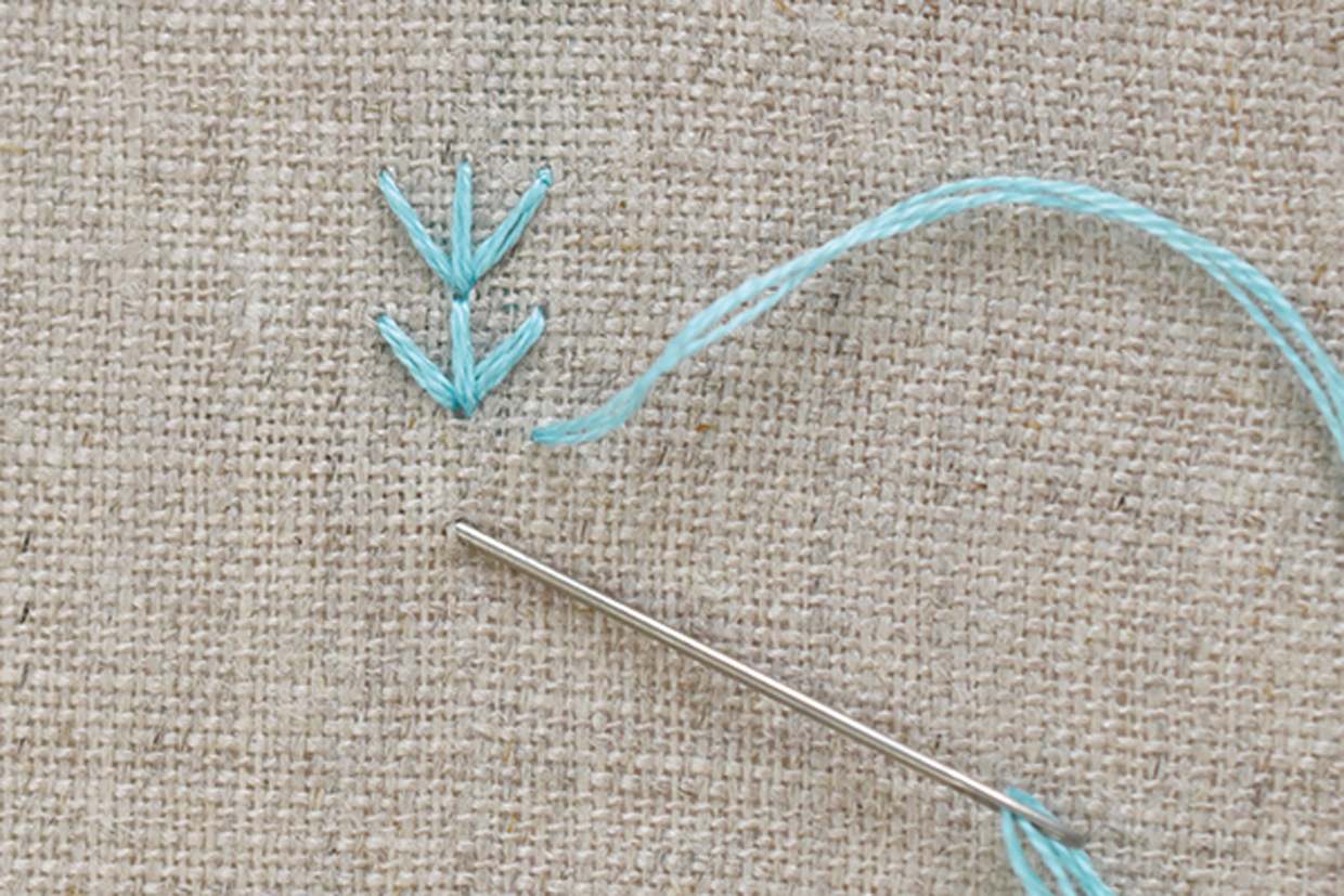 How_to_fern_stitch_embroidery_step_01