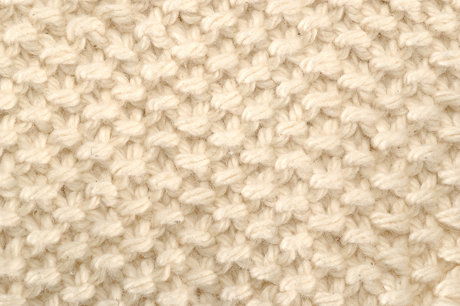 Moss stitch knitting