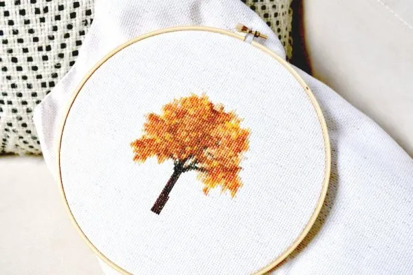 autumn cross stitch patterns step 1