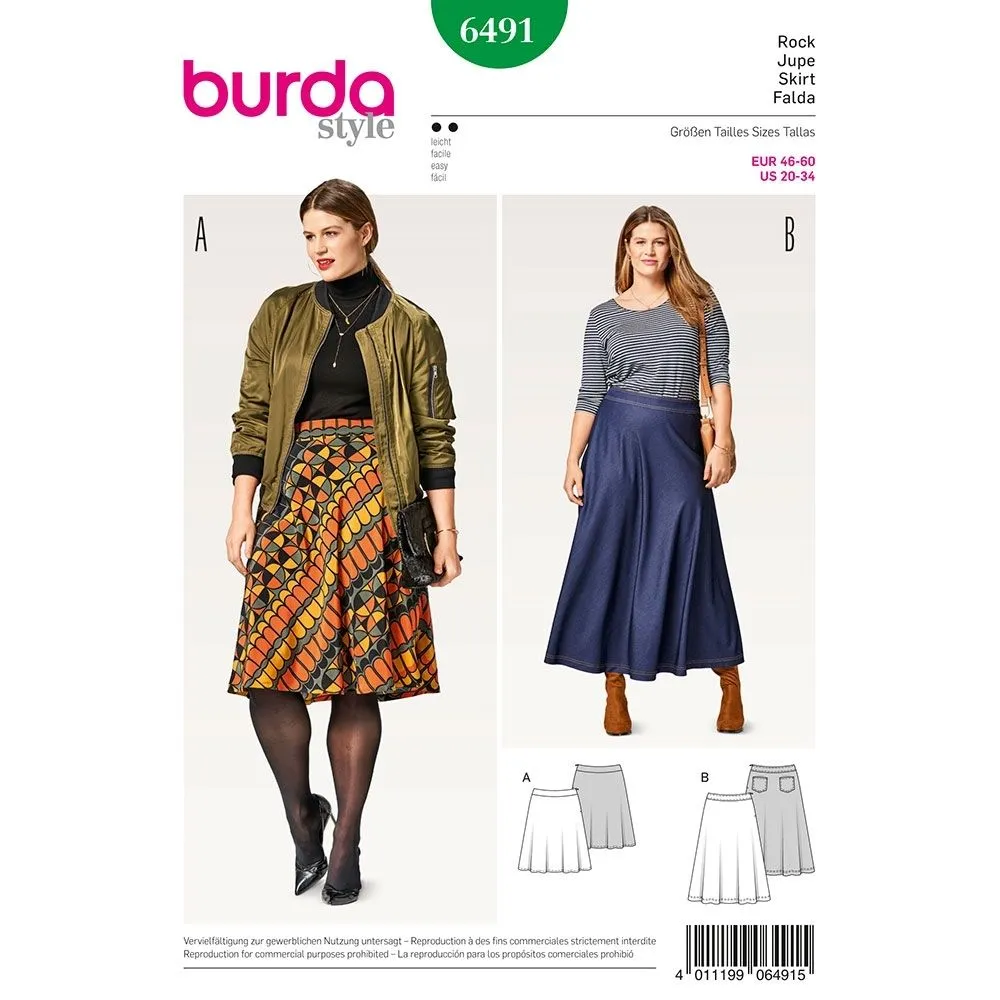Burda Style Plus Size Skirt Pattern