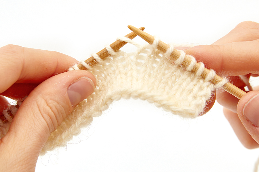 M1L (make one left) knitting increase step one