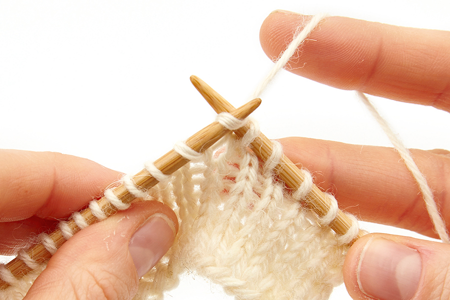 M1R (make one right) knitting increase step three