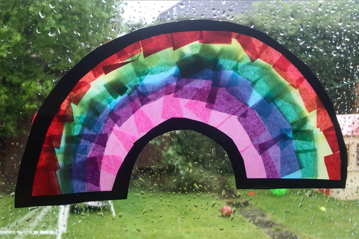 Rainbow Shapes Suncatcher Garden Home Camper Van Awning Decor