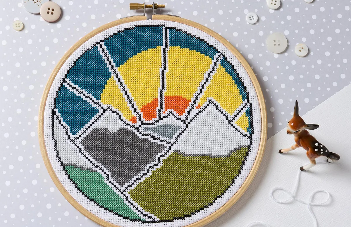 contemporary cross stitch kits hawthorn handmade