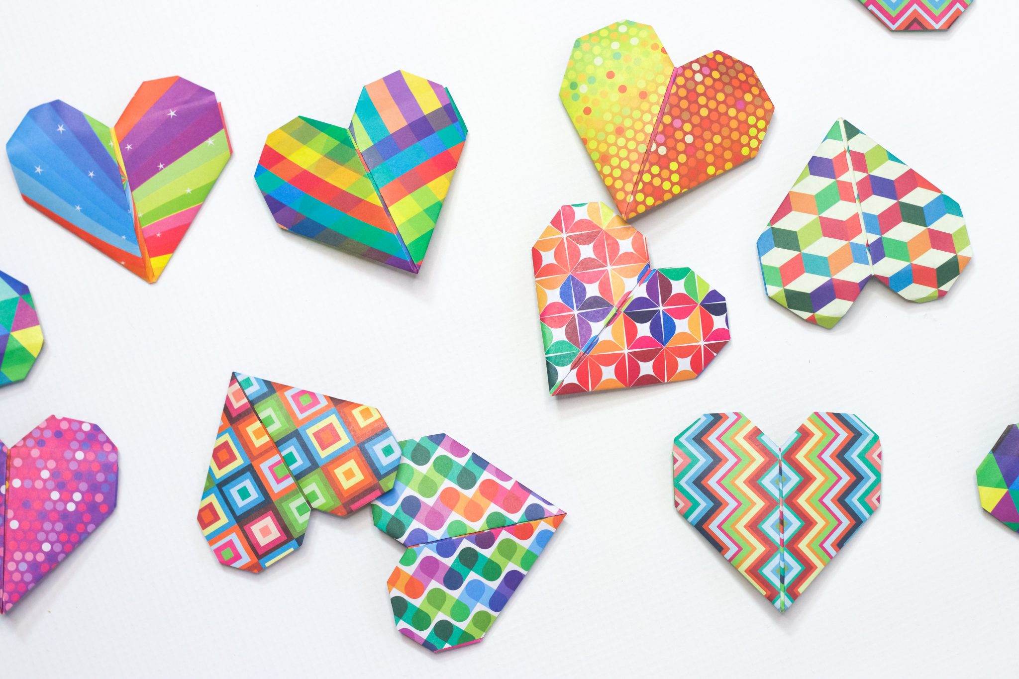 Mini Origami Lucky Hearts Tutorial - Paper Kawaii