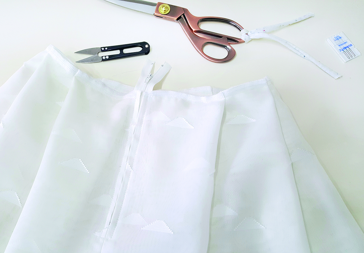 Pleated midi skirt sewing pattern