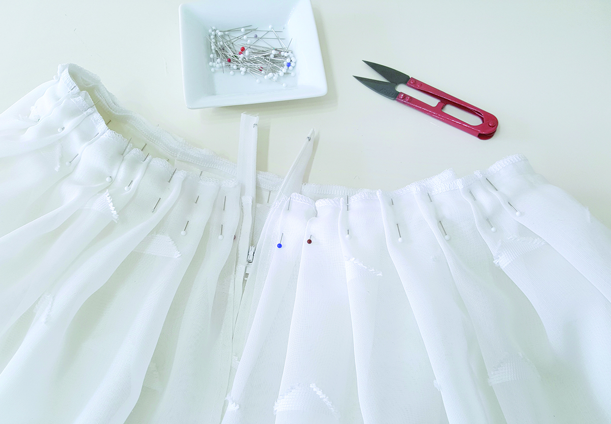 pleated midi skirt sewing pattern