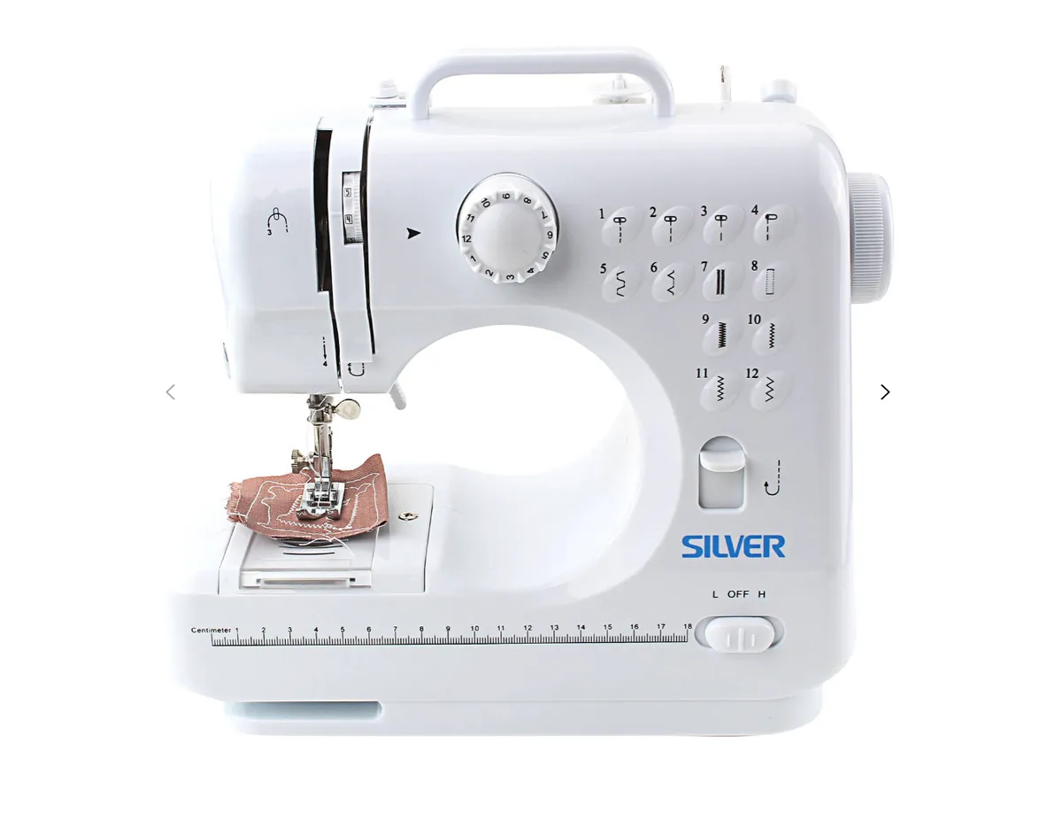 Silver 12 Stitch Mini Sewing Machine