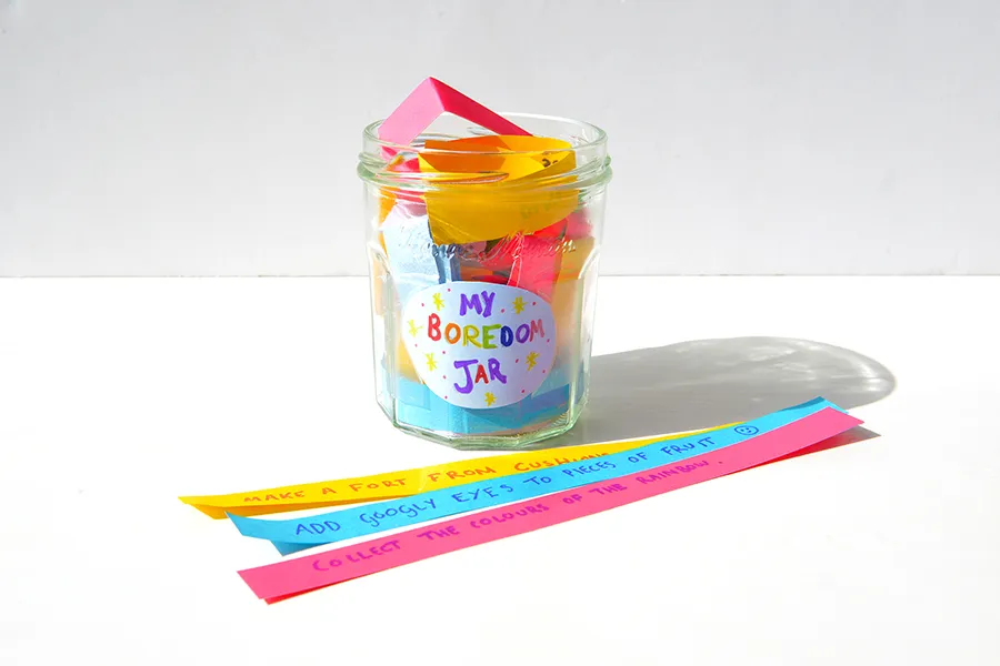 Crafts for toddlers boredom buster jar