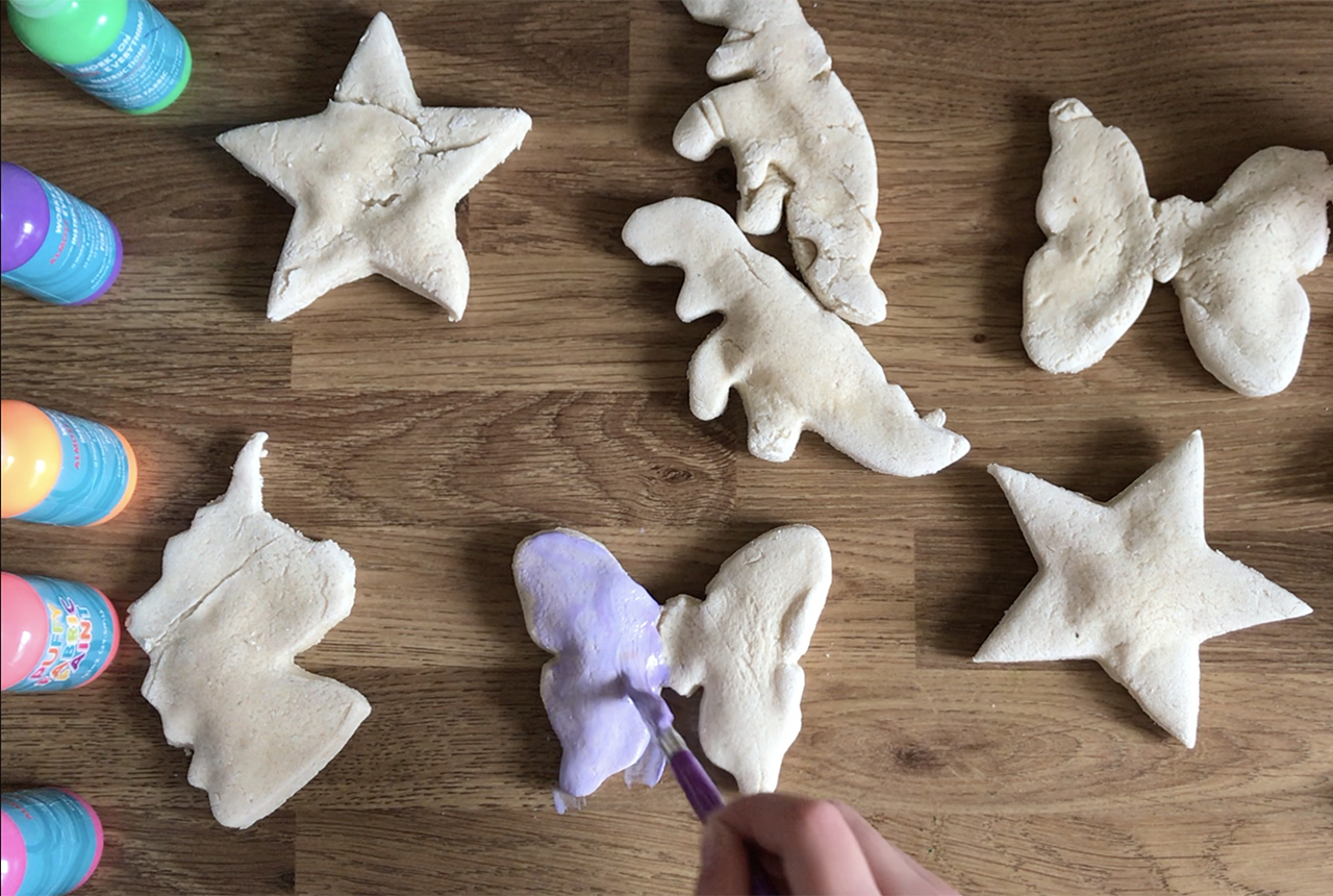 Simply salt dough recipe finished decorations