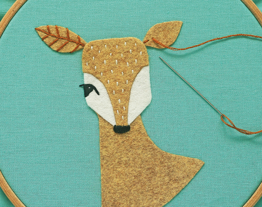 deer embroidery pattern step5