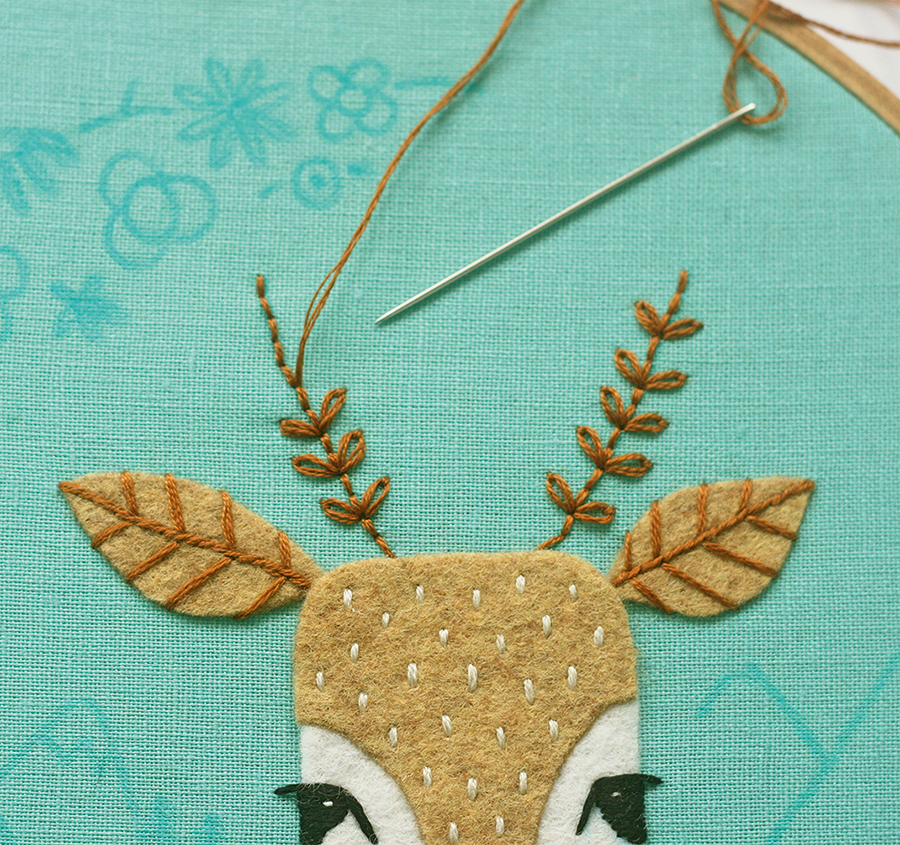 deer embroidery pattern step7
