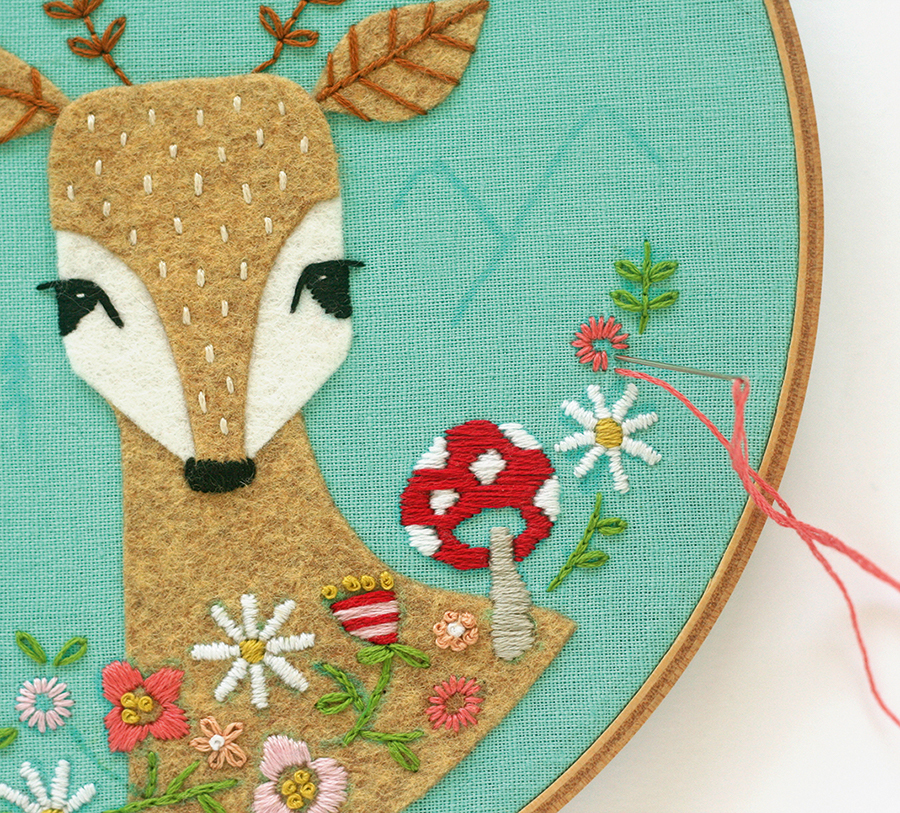deer embroidery pattern step8