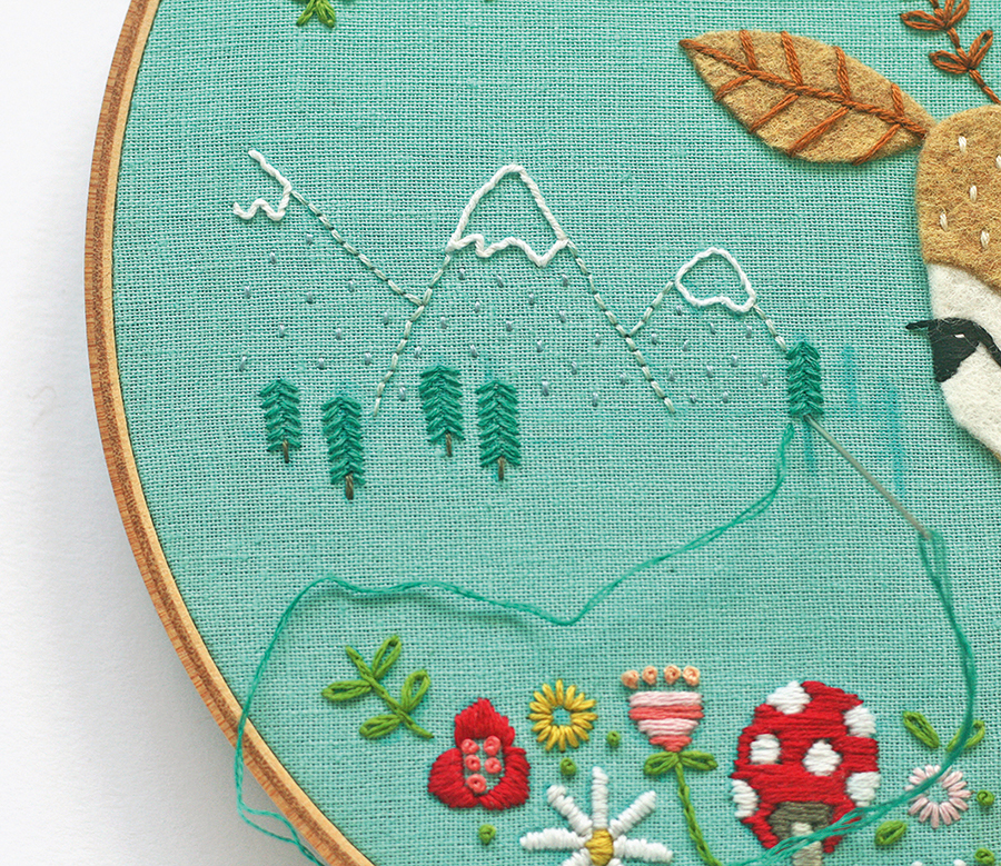 deer embroidery pattern step9