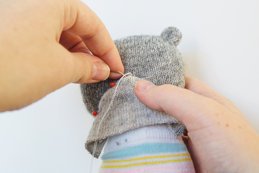 how to make a sock bear step11