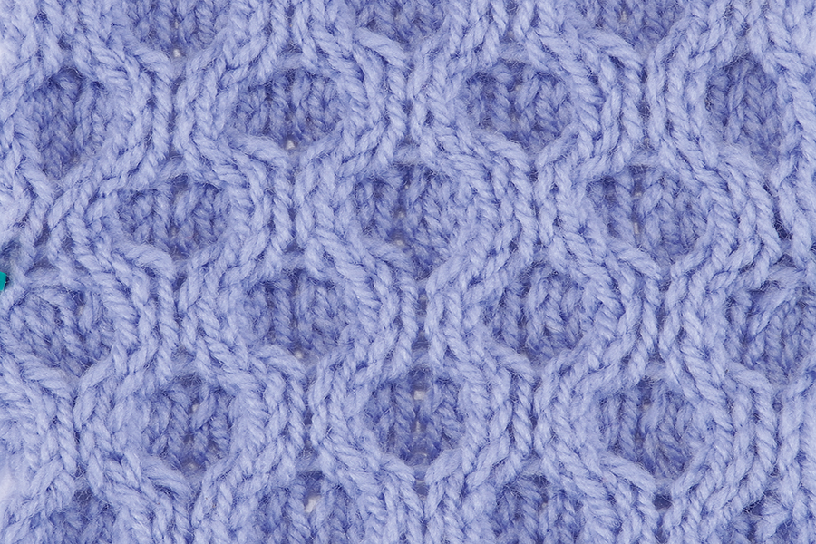 Cable stitch pattern, Honeycomb Cable