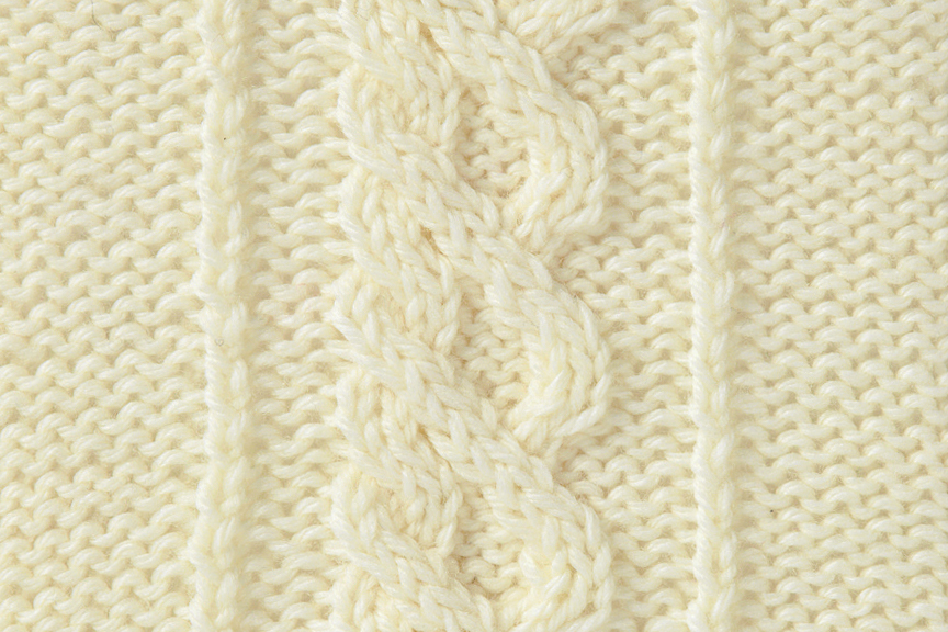 Cable stitch pattern Slanted Double Cable