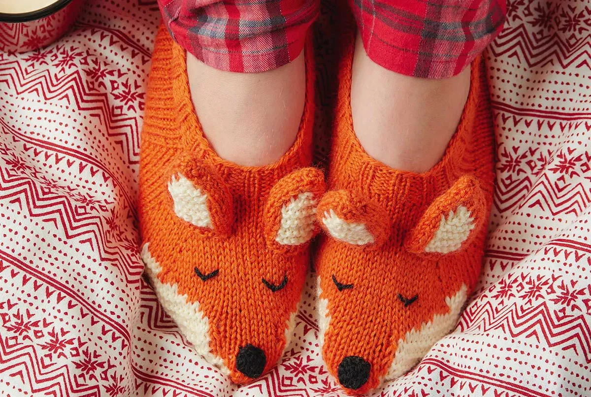 How to make fox slippers pattern
