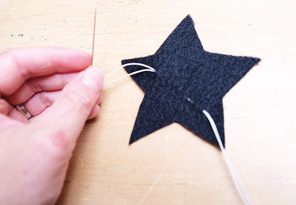 How to make halloween bunting step 2