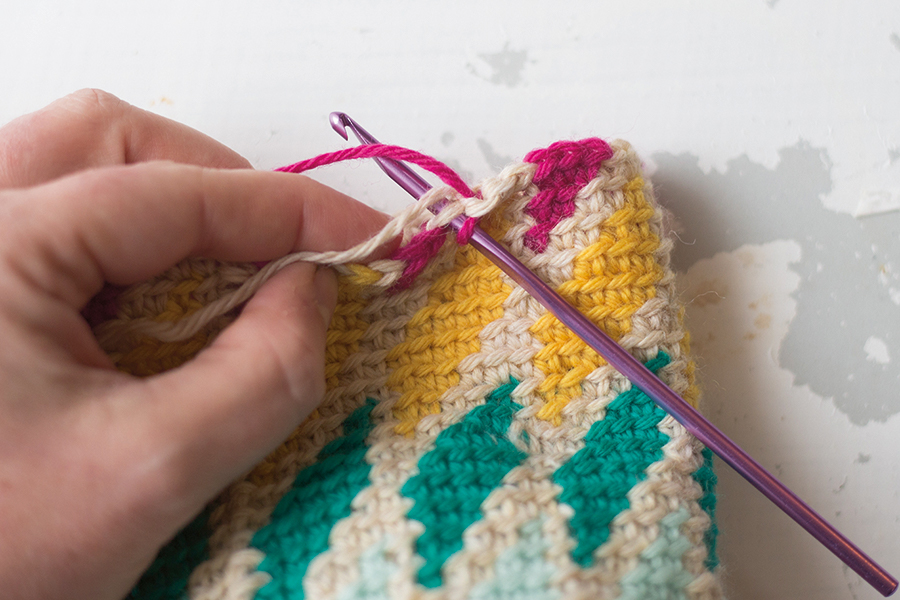 craft storage crochet step 13