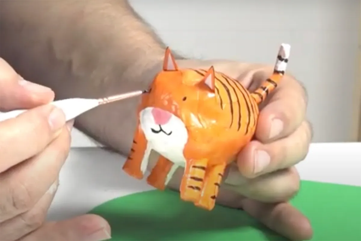 paper mache projects tiger