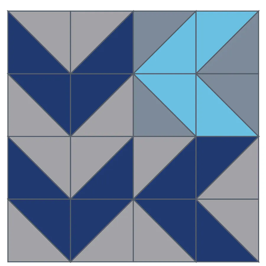 Arrows free quilt block pattern layout