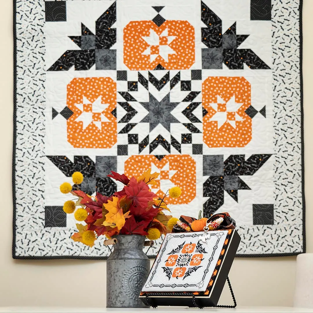 Bat and Boos halloween quilting pattern