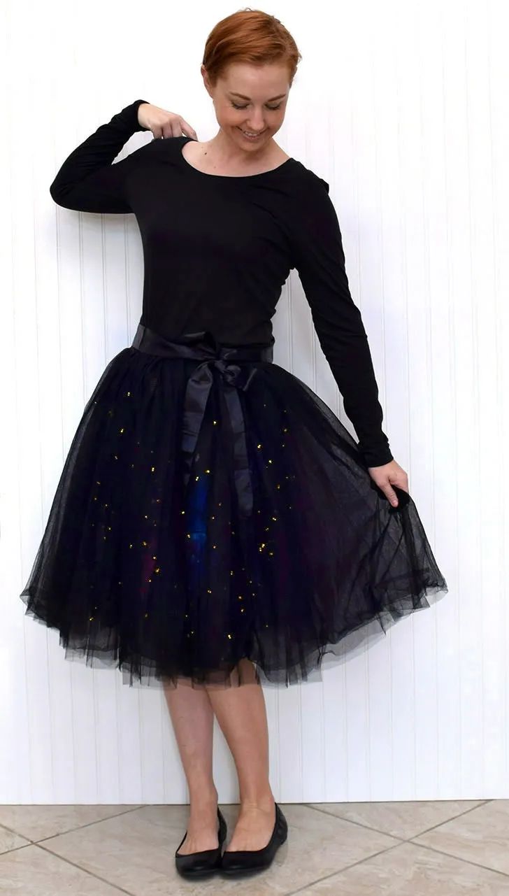 DIY lighted galaxy skirt from Dream a Little Bigger