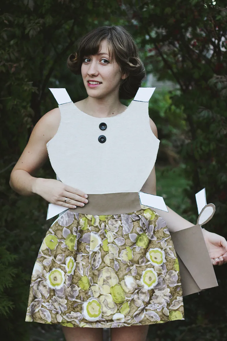 DIY paper doll costume from The Merrythought
