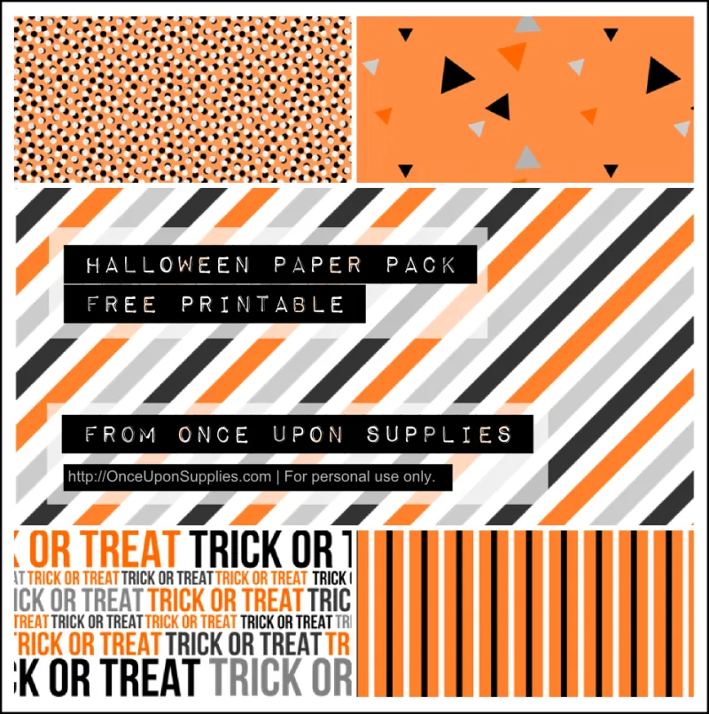 Halloween paper pack - Once Upon Supplies