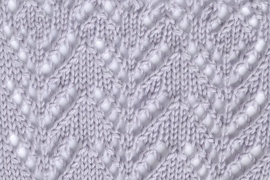 Lace knitting stitches, Branching Lace