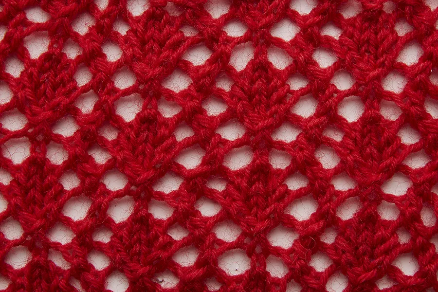 Lace knitting stitches Lacy Diamonds